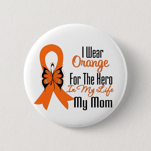 Leukemia Orange Ribbon Hero My Mamma Knapp (Framsida)
