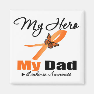 Leukemia Ribbon My HERO My Pappa Magnet