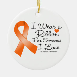Leukemia Ribbon Någon i Kärlek Julgransprydnad Keramik