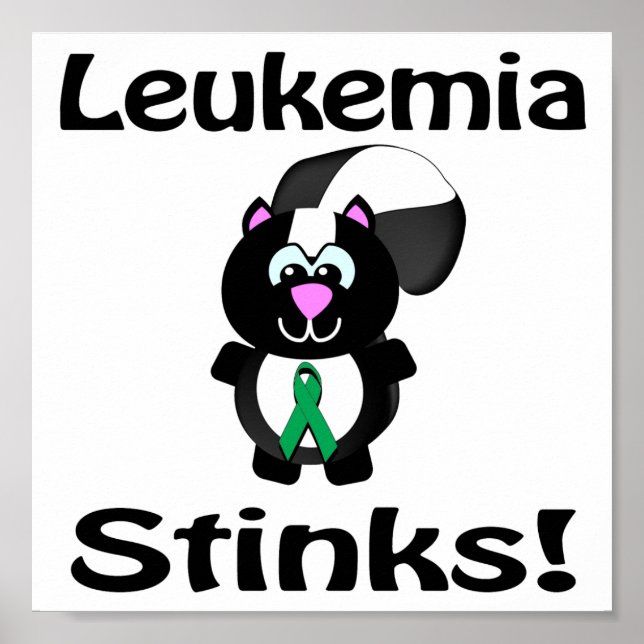 Leukemia Stinks Skunk Awareness Design Poster (Framsidan)