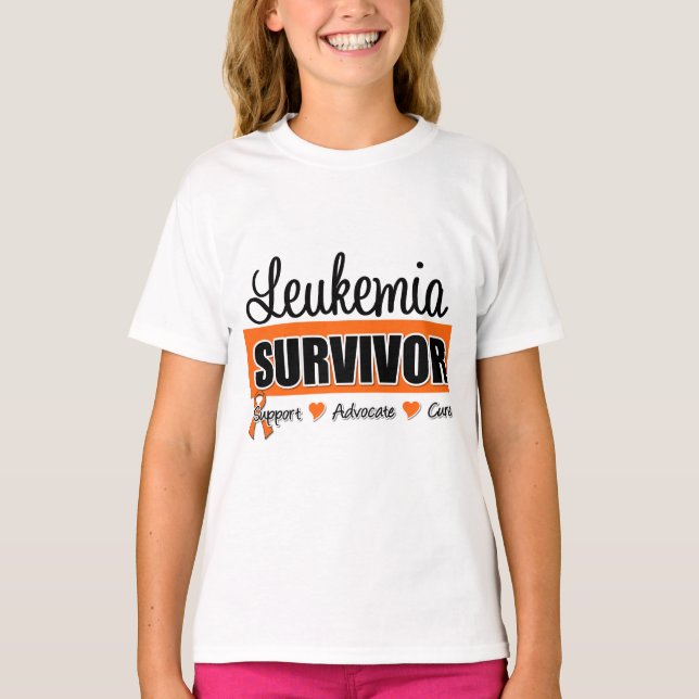 Leukemia Survivor Badge T Shirt (Framsida)