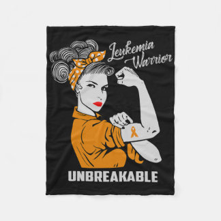 Leukemia Warrior Obrytable Awareness Gift Comfor Fleecefilt