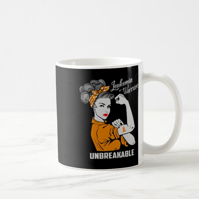 Leukemia Warrior Obrytable Awareness Gift Comfor Kaffemugg (Höger)