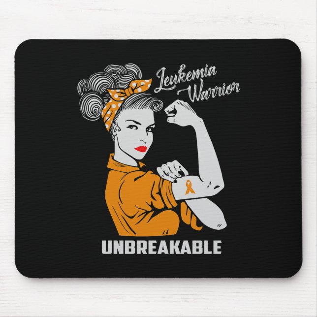 Leukemia Warrior Obrytable Awareness Gift Comfor Musmatta (Framsidan)