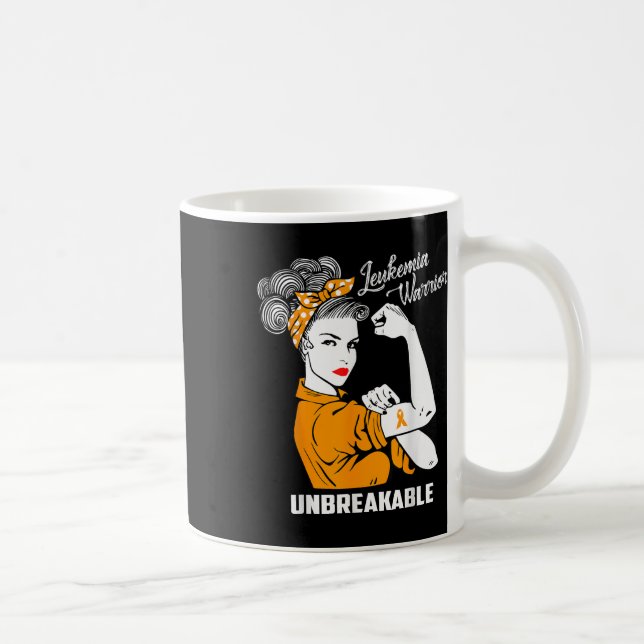 Leukemia Warrior Obrytable Awareness Gift Kaffemugg (Höger)
