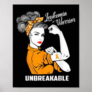 Leukemia Warrior Obrytable Awareness Gift Poster
