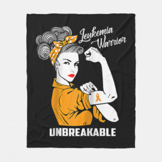 Leukemia Warrior Obrytable Awareness Gift Tee Fleecefilt