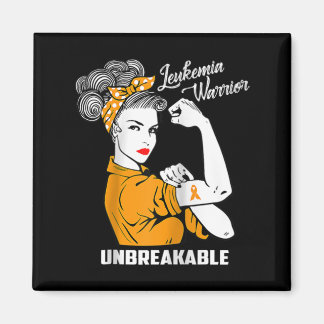 Leukemia Warrior Obrytable Awareness Gift Tee Magnet
