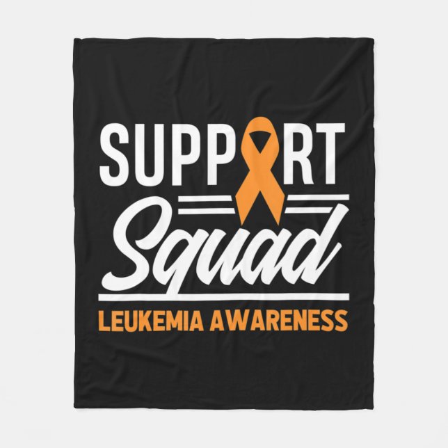Leukemia Warrior Support Squad Leukemia Cancer Awa Fleecefilt (Framsidan)
