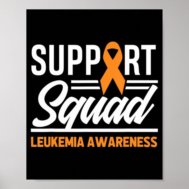 Leukemia Warrior Support Squad Leukemia Cancer Awa Poster (Framsidan)