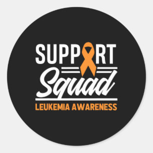 Leukemia Warrior Support Squad Leukemia Cancer Awa Runt Klistermärke