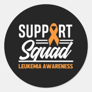 Leukemia Warrior Support Squad Leukemia Cancer Awa Runt Klistermärke