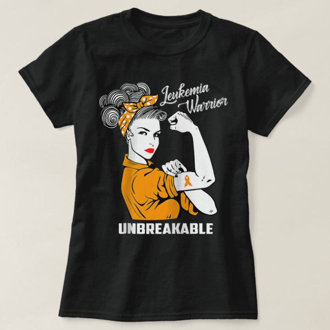 Leukemia Warrior Unbreakable  Awareness Gift  Tee (Design framsida)