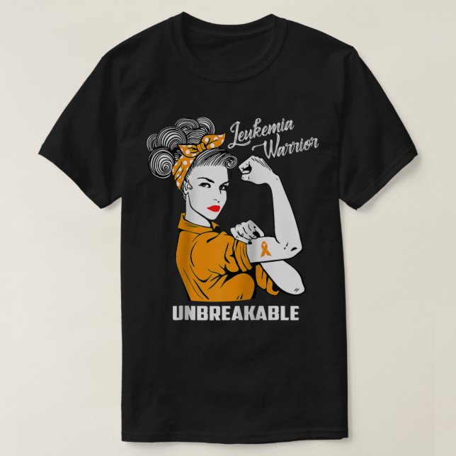 Leukemia Warrior Unbreakable  Awareness Gift  Tee (Design framsida)