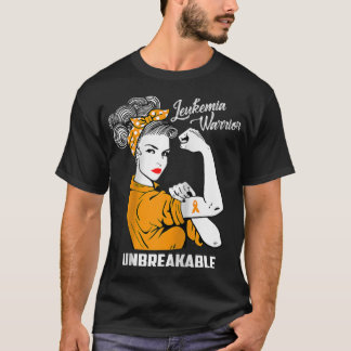 Leukemia Warrior Unbreakable  Awareness Gift  Tee
