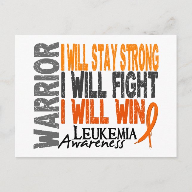 Leukemia Warrior Vykort (Framsida)