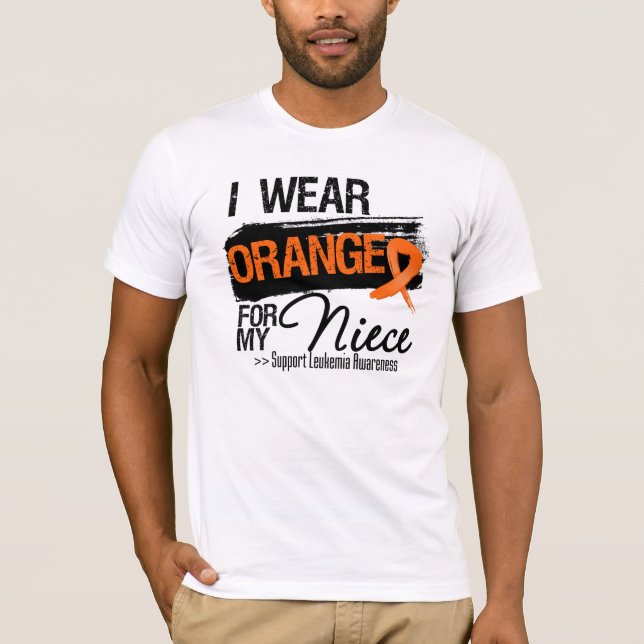 Leukemiaband för min brorsdotter t-shirt (Framsida)