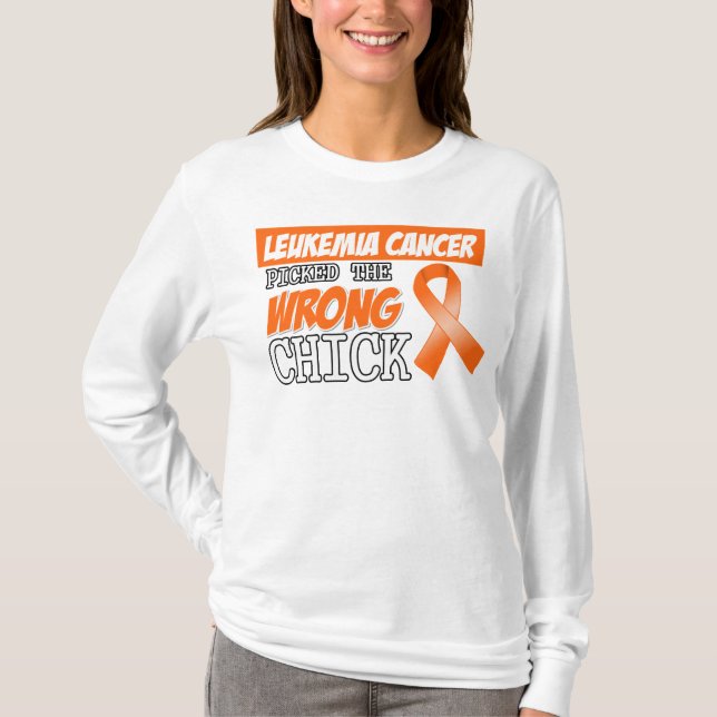 Leukemiacancer valde den fla chicken t shirt (Framsida)
