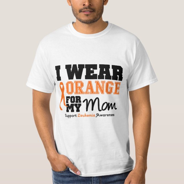 Leukemiaen ha på sig jag orangen för min mamma t-shirt (Framsida)