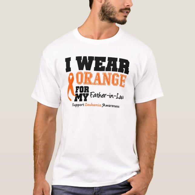 Leukemiaen ha på sig jag orangen för min svärfar tee shirt (Framsida)