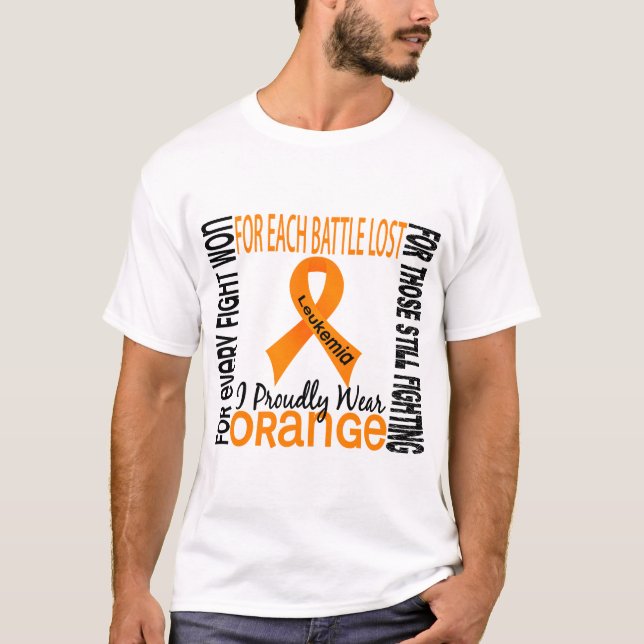 Leukemiaen ha på sig jag Proudly orange 2 Tee (Framsida)