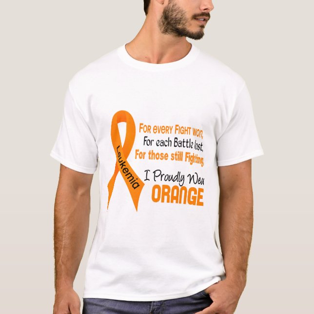 Leukemiaen ha på sig jag Proudly orangen Tröja (Framsida)