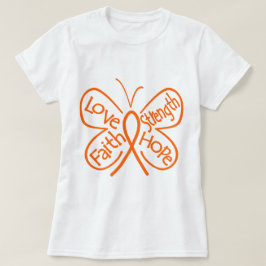 Leukemiafjäril som inspirerar ord tee shirt