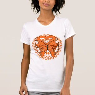 Leukemiafjärilen cirklar av rosett band t shirt