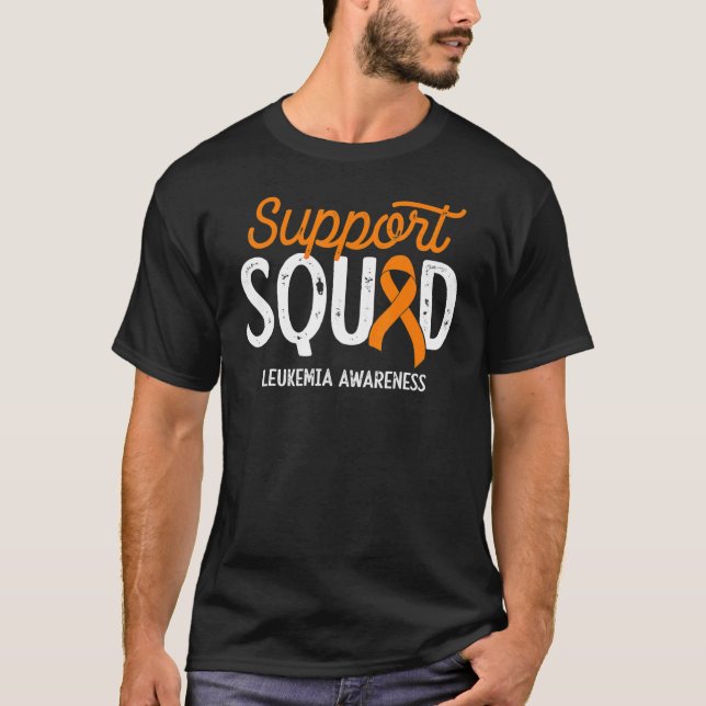 Leukemiakrigarens Stödtrupp För Överlevnadsmedvete T Shirt (Framsida)