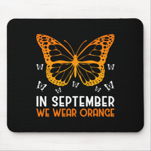 Leukemiamedvetenhet i september bär vi orange men musmatta