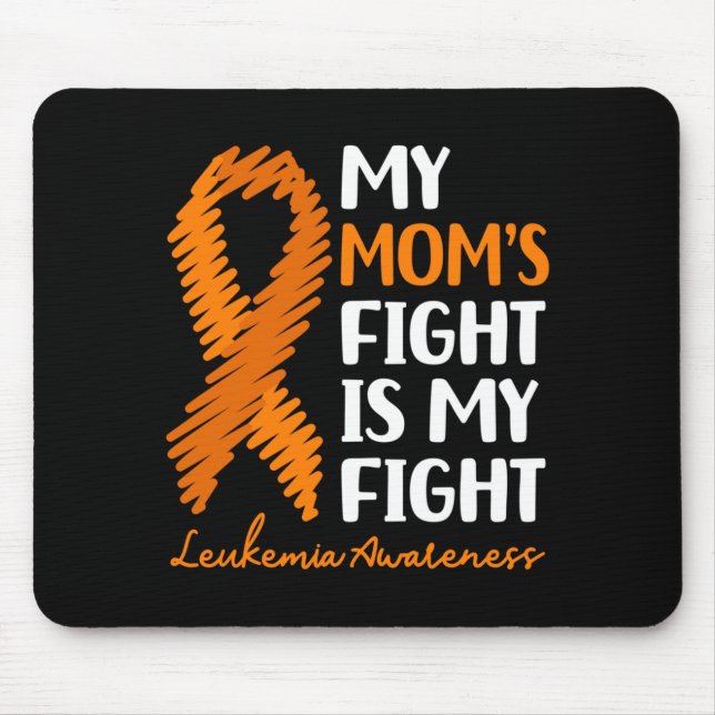 Leukemiamedvetenhet Orange Band Mamma Överlevare Musmatta (Framsidan)