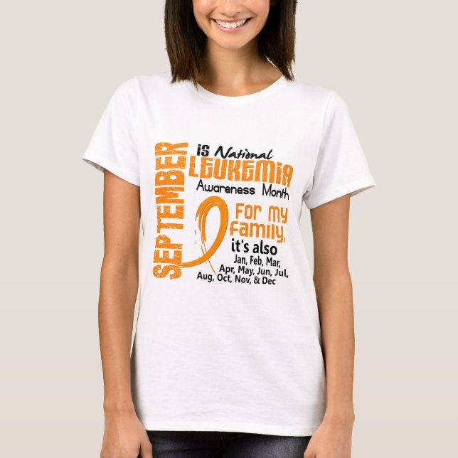 Leukemiamedvetenhetmånad T-shirt (Framsida)