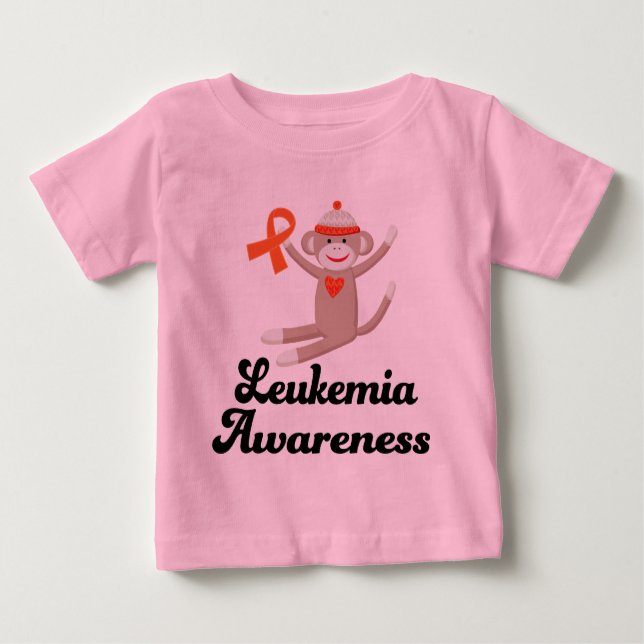 Leukemiamedvetenhetsock monkey t shirt (Framsida)