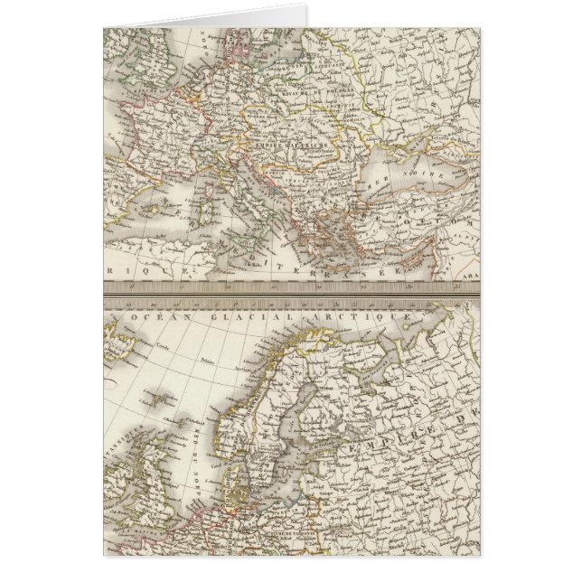 L'Europe 1789, 1813 Hälsningskort (Framsidan)