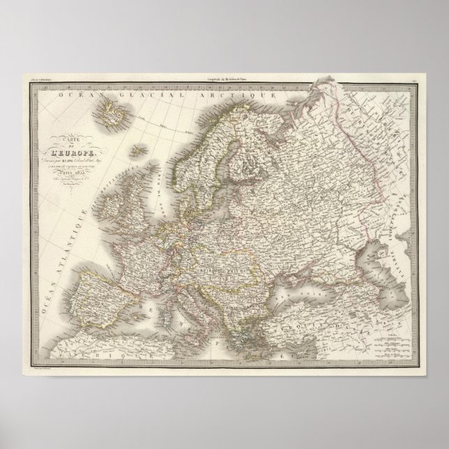 L'Europe Atlas Karta Poster (Framsidan)