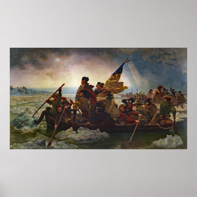 Leutze Washington Crossing Delaware Painting Poster (Framsidan)