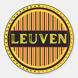 Leuven City Pride Emblem – Belgian Identity Runt Klistermärke