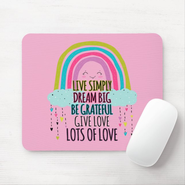 Lev bara drömmaren Big Be Gratish Ge Kärlek Musmatta (Med mus)