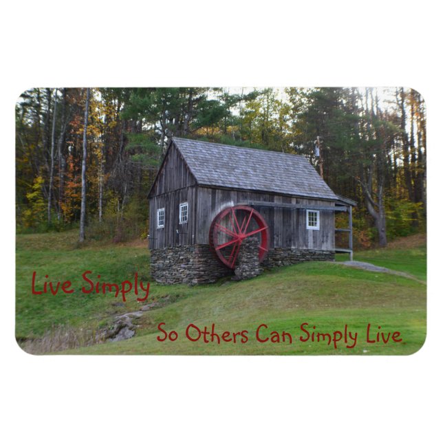 Lev bara gammal Mill Magnet (Horisontell)