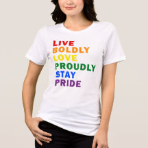 Lev Bolely Kärlek stolt håll Pride T-Shirt