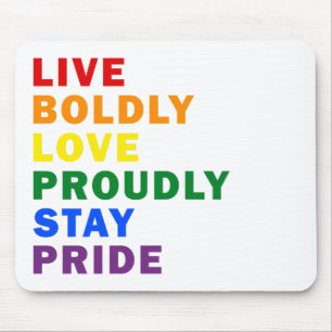 Lev Bolely Kärlek stolt Stanna Pride Mousepad Musmatta
