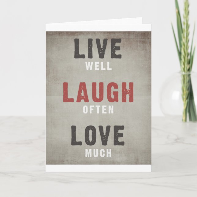 Lev bra, Laugh Often, Kärlek mycket Kort (Framsida)