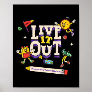 Lev det ut Lev som Jesus Vbs 2025 Kristet läger Poster