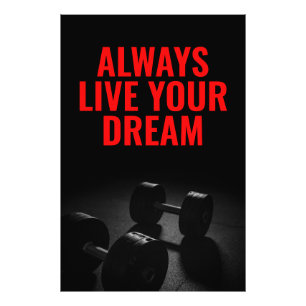 Lev din Dream Bodybuilding-träningskänsla Fototryck
