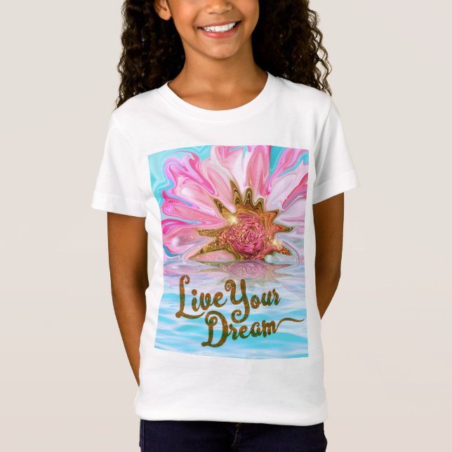 Lev din dröm - Ro-blomma T Shirt (Framsida)