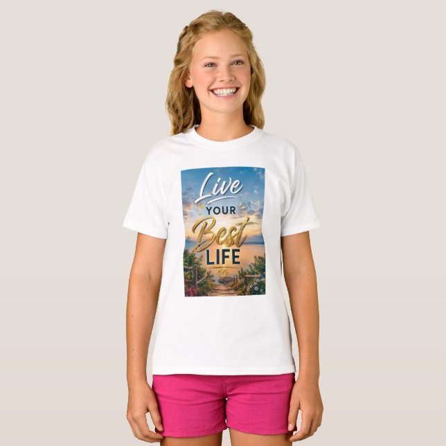 Lev ditt bästa liv t shirt (Hel framsida)