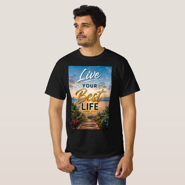 Lev ditt bästa liv t shirt (Hel framsida)