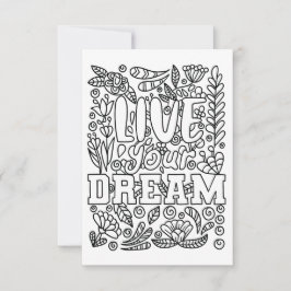 Lev ditt Dream Färg ditt eget anteckningskort