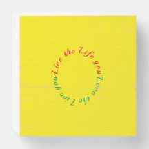 Lev ditt kärlek-träboxstecken