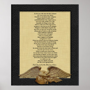 Lev ditt liv, Chief Tecumseh guld eagle Poster